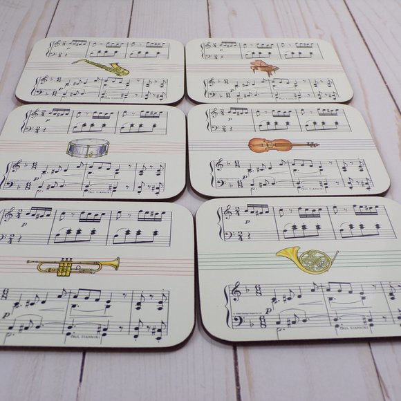 Jason Coasters Musical Notes Set of 6 2HG0025 - Picture 4 of 7
